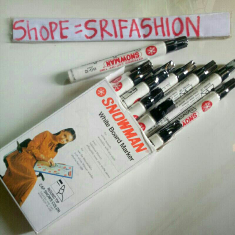 

SPIDOL SNOWMAN WHITEBOARD MARKER / PAPAN TULIS BISA DI HAPUS WARNA HITAM