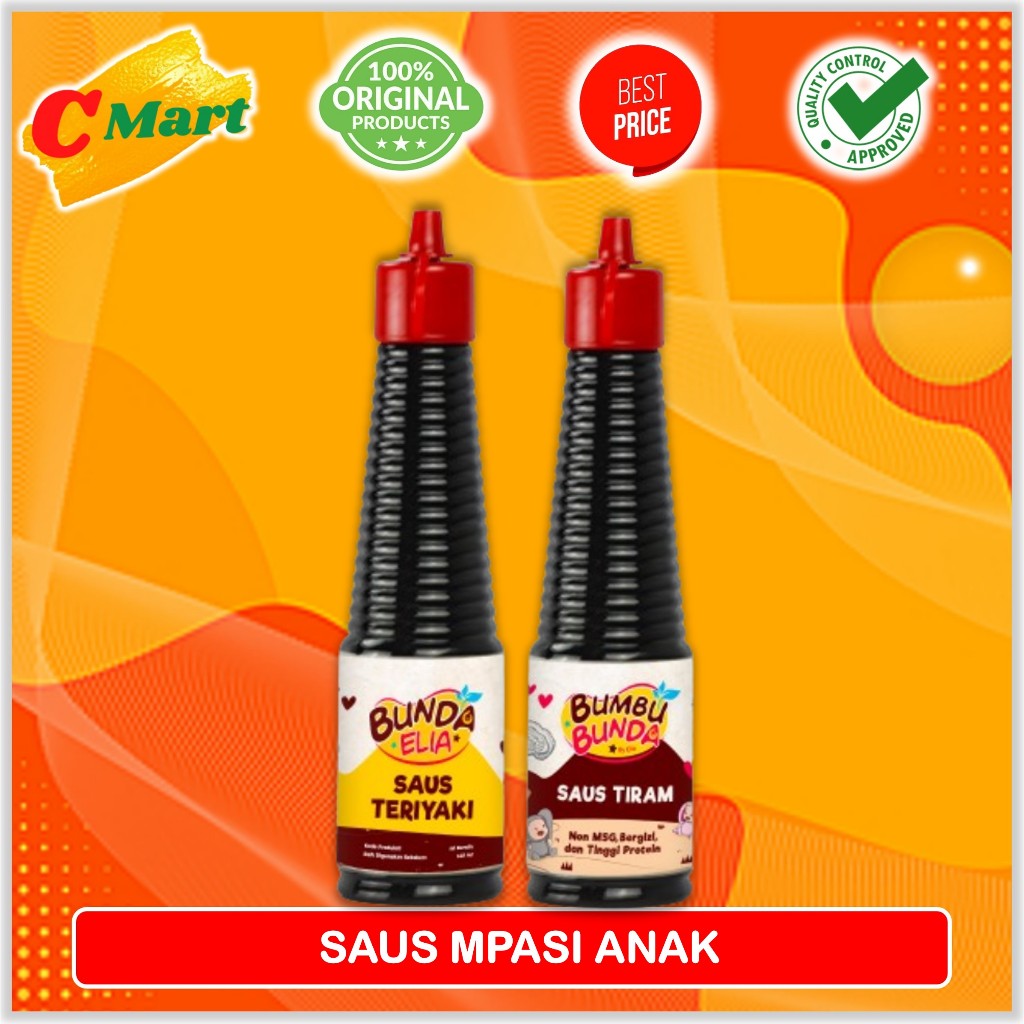 

Bumbu Bunda Elia Saus Teriyaki - Saus Tiram - Bumbu Mpasi Non Msg - Non Pengawet - CMart