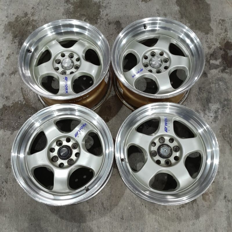 Velg Bekas Mobil WORK MEISTER R16 Untuk Jazz, Yaris, Avanza, Xenia - Pelek seken Celong Ring 16