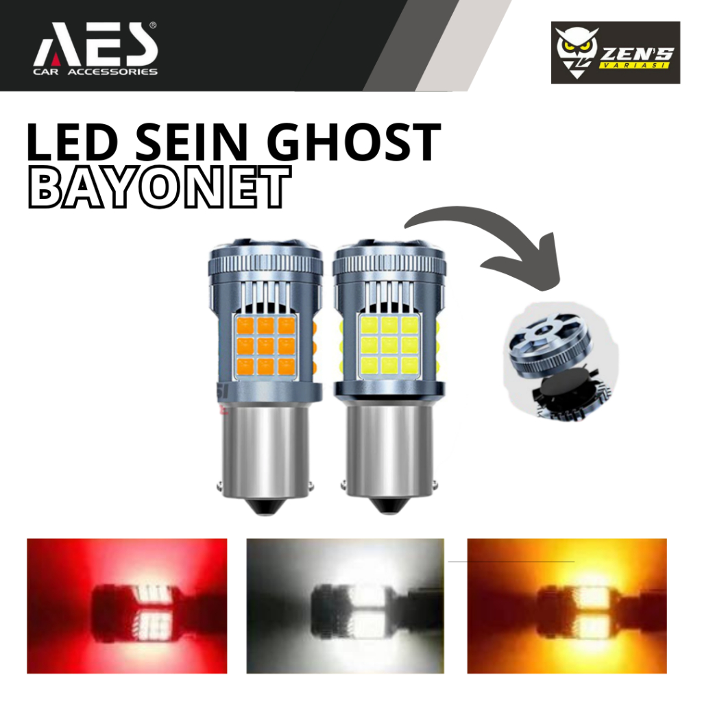 LED SEIN MOBIL SUPER TERANG, LED GHOST LASER BAYONET ORIGINAL AES