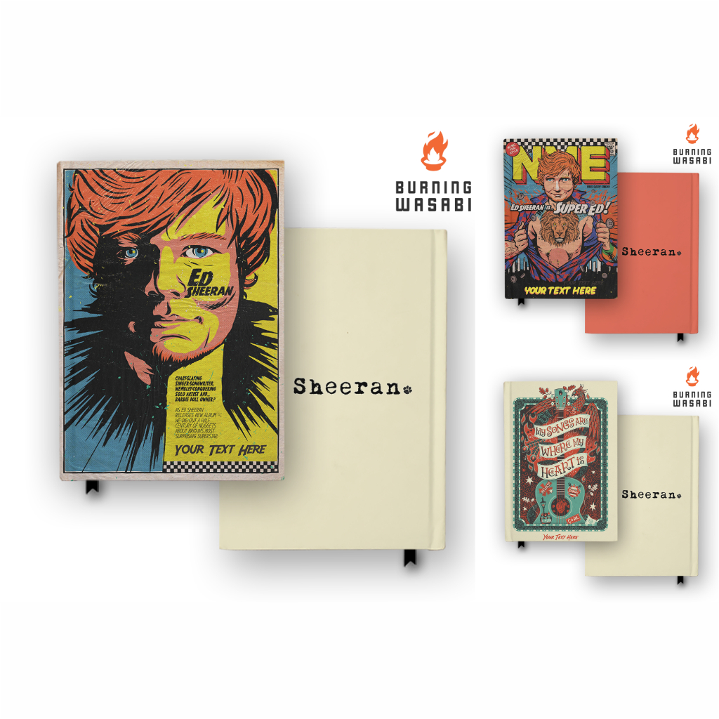 

Notebook Ed Sheeran 1 2 3 Music Custom Nama Diary Gift Jurnal Agenda Burning Wasabi Hardcover A5 A6