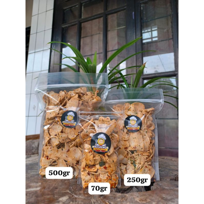 

(Beli 5 Gratis 1) kripik Basreng Kriuk Pedas Daun Jeruk