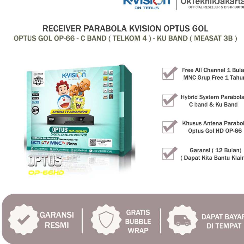 Receiver Parabola Optus New OP 66 HD Bisa Buka MNC Group  el Baru