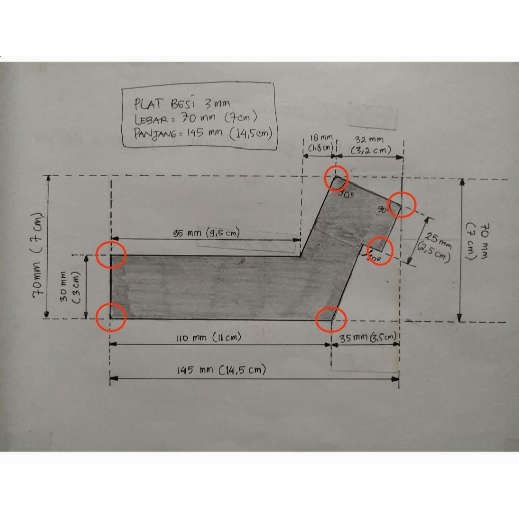 Besi plat custom 3mm