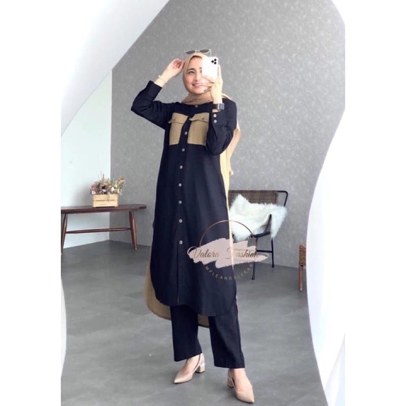 VALORA SET BY GAGIL / SETELAN 2 WARNA GAGIL PREMIUM / SET GAGIL TWOTONE