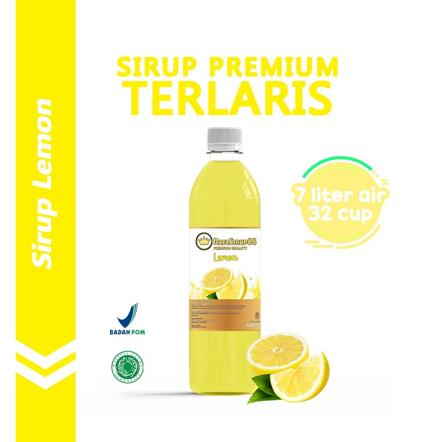 

Sirup Rasa Lemon Minuman Sirop Flavoured Syrup Halal 640 ml RAJA SIRUP 88