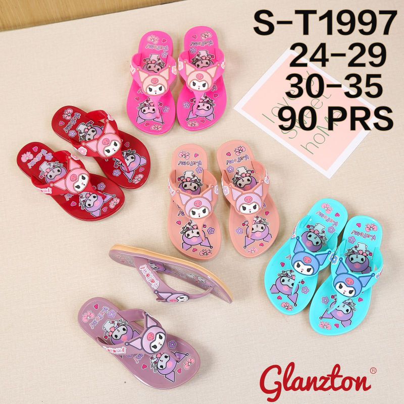 GLANZTON S-T1997 | Sendal Sandal jepit anak wanita jelly motif kuromi | Sandal impor kekinian