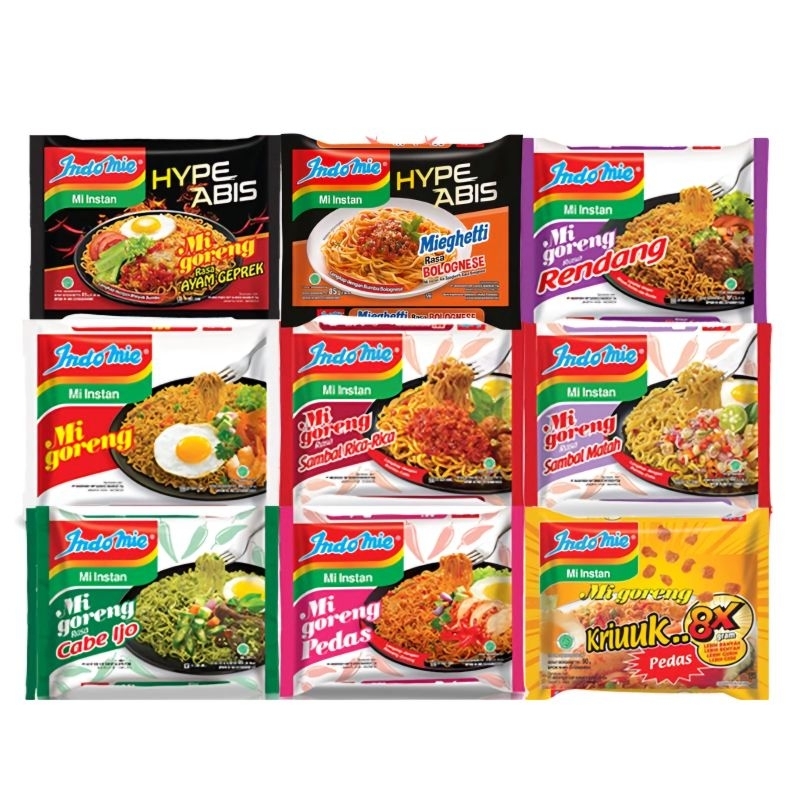 

TERMURAH INDOMIE GORENG / SOTO / AYAM BAWANG / GEPREK / RENDANG / AYAM POP / PEDAS KRIUK 5X MIE INSTAN ALL VARIANT