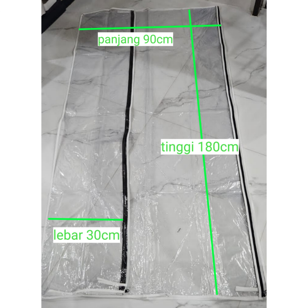 sarung plastik rak besi anti debu ukuran 92x42x180cm dan 92x32x180cm / sarung rak gudang / cover rak