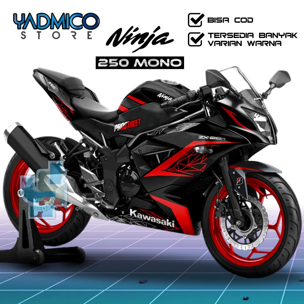 【PROMO】Decal Ninja 250 Mono Full Body / Stiker Kawasaki Ninja 250RR Mono / Dekal Ninja 250 RR Mono /