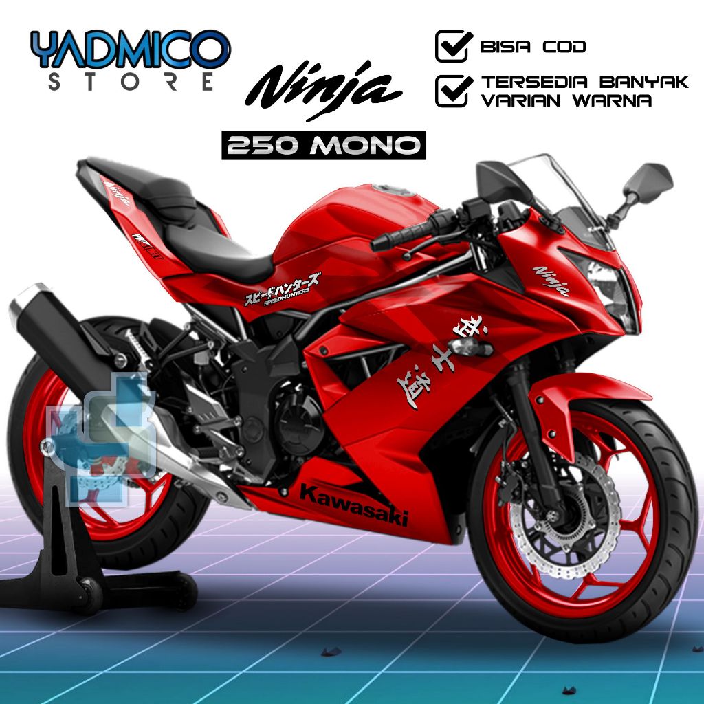 【PROMO】Decal Ninja 250 Mono Full Body / Stiker Kawasaki Ninja 250RR Mono / Dekal Ninja 250 RR Mono /