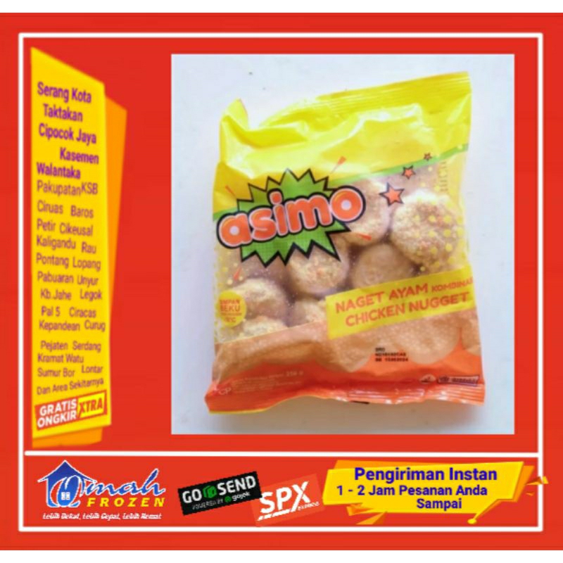 

Nugget Asimo 250g,Nugget Ayam,Naget Ayam, Frozen Serang