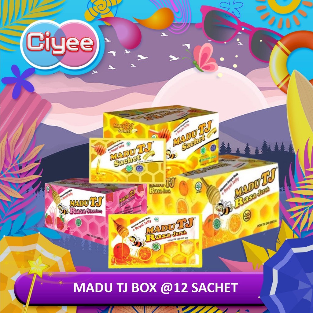 

Madu Tj Kemasan Sachet 1 Box @12Pcs - Mengandung Royal Jelly - Ciyee