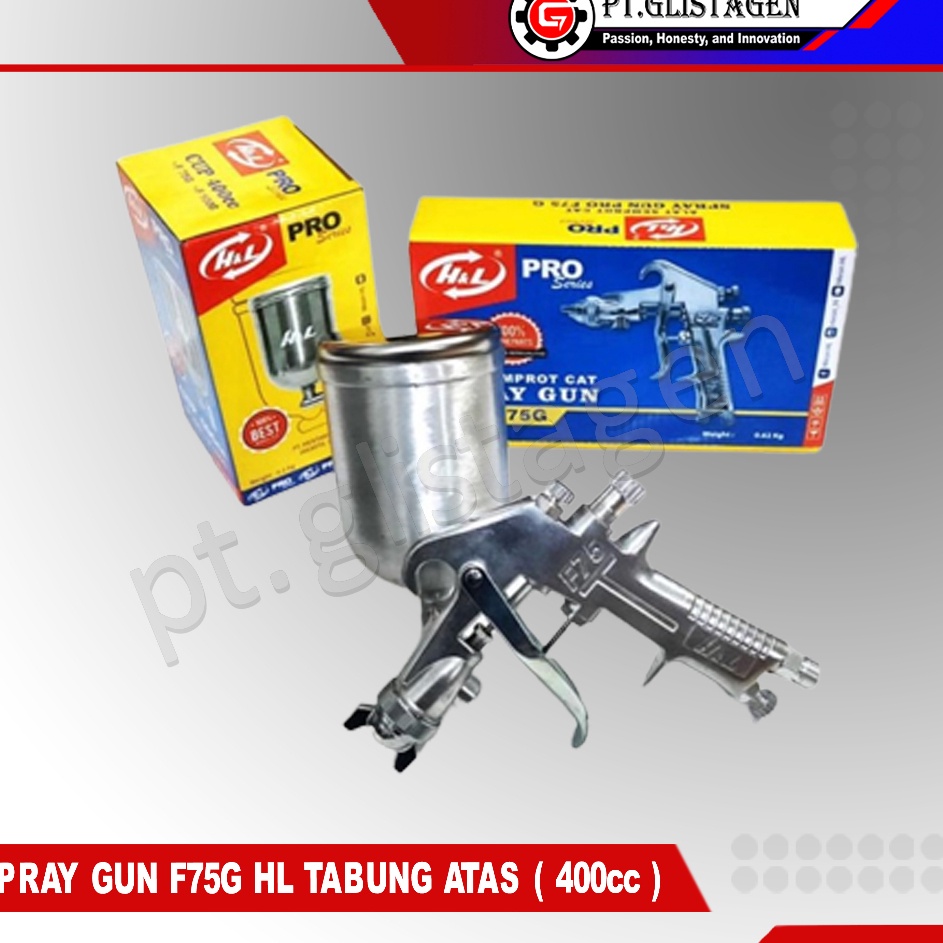 Terkini Grosir HL F75G Mesin Spray Gun Spraygun HL F75G F75  Tabung Atas  4cc