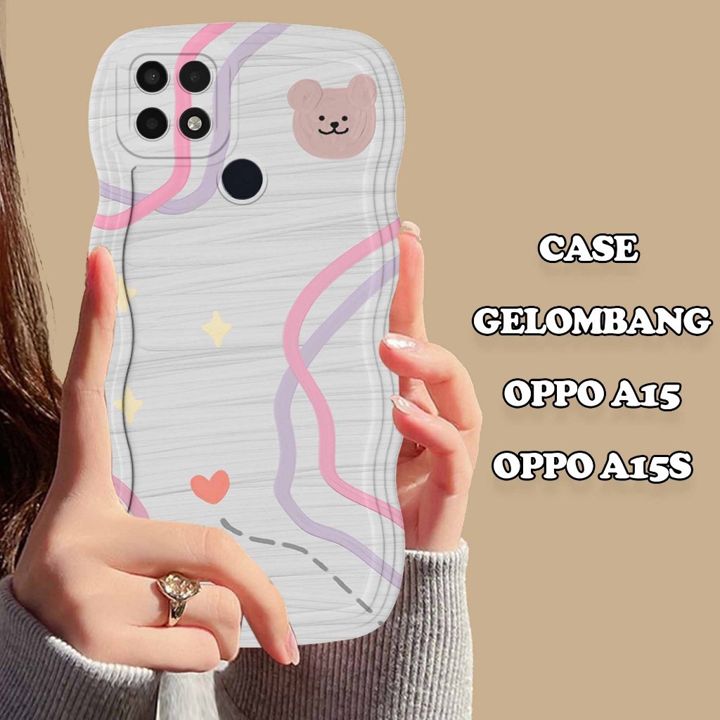 Soft Case GELOMBANG Hp Oppo A15/A15S - Oppo A15/A15S - Case Pro Camera - Fashion Case Motif Lucu - C