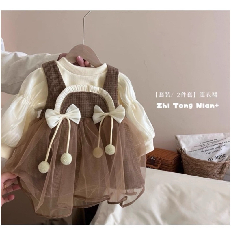 Driss Korea Style Import Dreea Gaya Baru Bsju Kid`S Dreas Dras Pakaian Dres Gaun Pesta Mewah Drass L