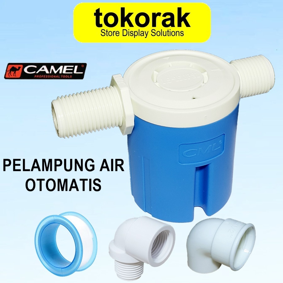 PELAMPUNG AIR OTOMATIS 1/2 INCH CAMEL PLAMPUNG HORIZONTAL STOP KRAN 1/2" TOREN
