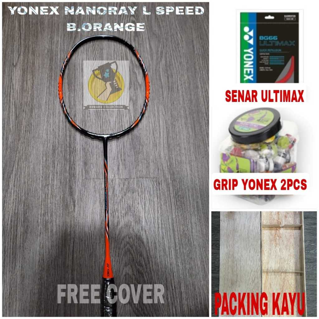 Raket Badminton Yonex Nanoray I Speed Black Orange Original