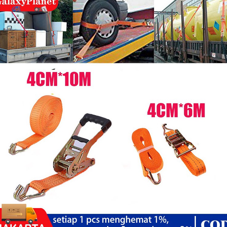 Langsung dibeli rachet tie down81 meter Trek belt 1 ton tali soundtali barangTrack webbing cargo las