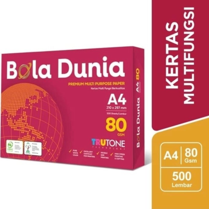 

Kertas HVS Bola Dunia A4 80 gr