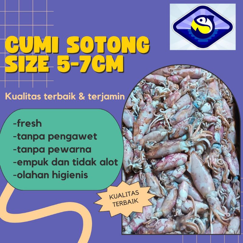 

Ikan Asin Cumi Sotong Ukuran 5-7cm Berat 250g 500g 1kg