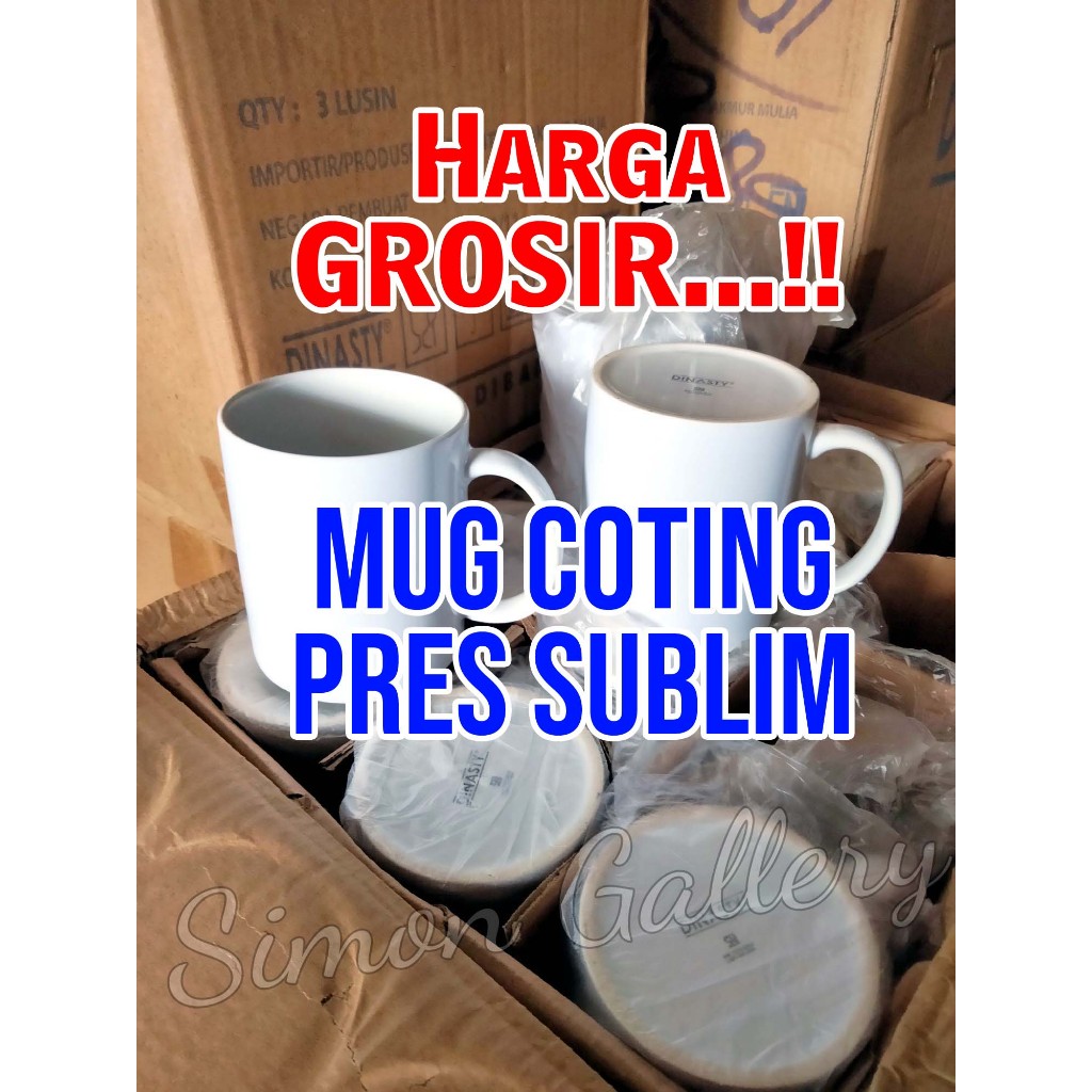 GROSIR Mug Putih  Coating/coting/ Polos IMPORT_ 11 oz