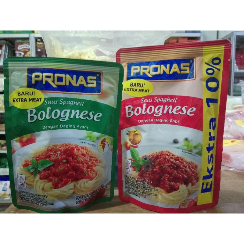 

Pronas Saus Spaghetti Bolognese Ayam / Sapi 175gr