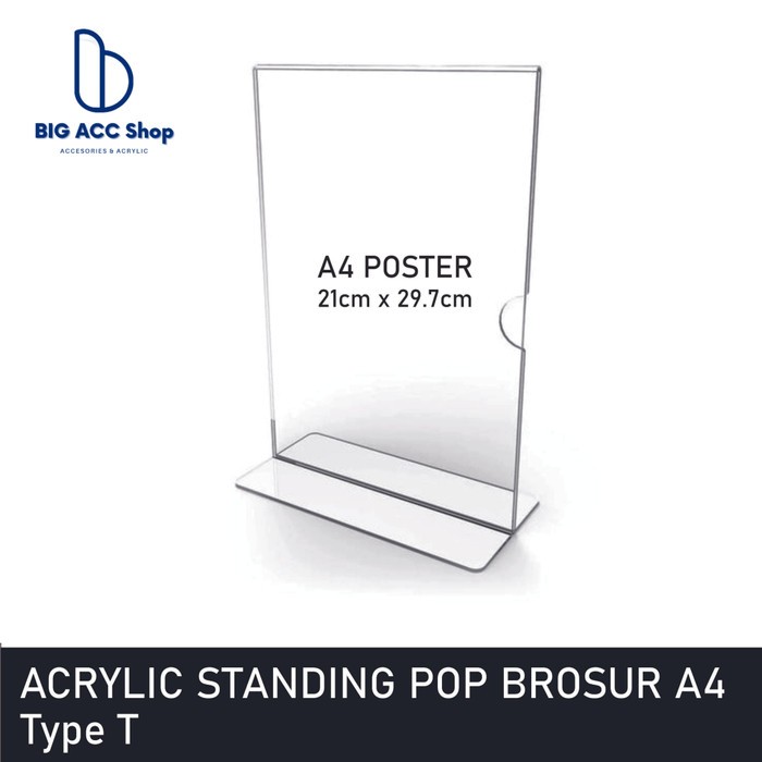 

COD Akrilik A4 T L 2mm Tebal Tempat Brosur Menu Promo QRIS QR Code Tent Card Holder Cafe Restoran