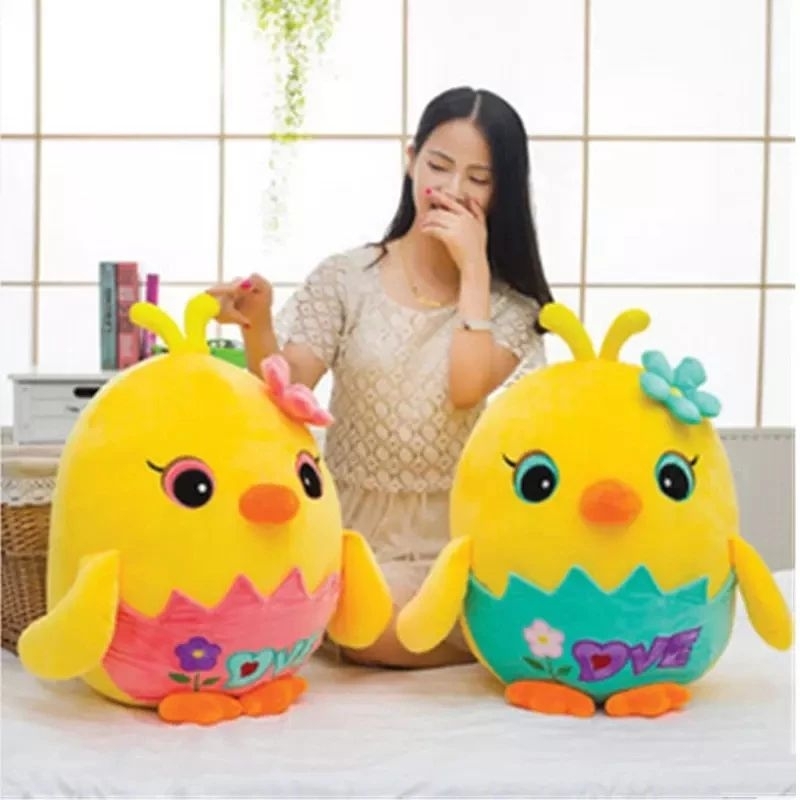 Boneka Mainan Karakter Telur Ayam Bebek Boneka Anak Ayam Bebek Warna Kuning Lucu