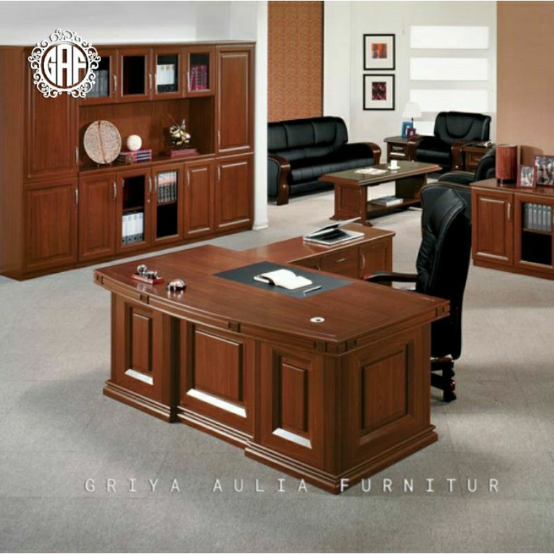 Meja kerja model kayu jati meja kerja direktur mewah