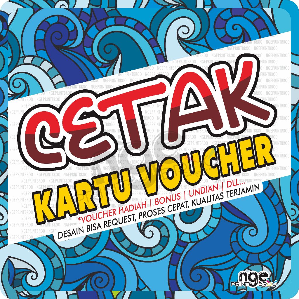 KARTU VOUCHER / KARTU VOUCHER CUSTOM / KARTU VOUCHER UCAPAN / KARTU VOUCHER KOSONG / VOUCHER HADIAH 