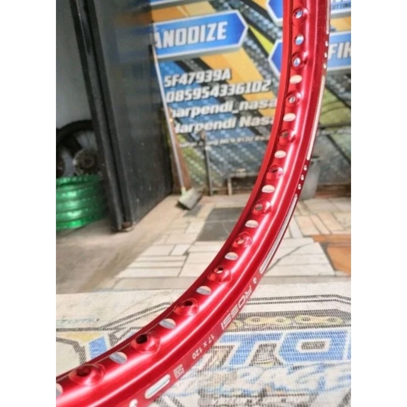 velg v rossi merah slod ukuran 160 ring 17