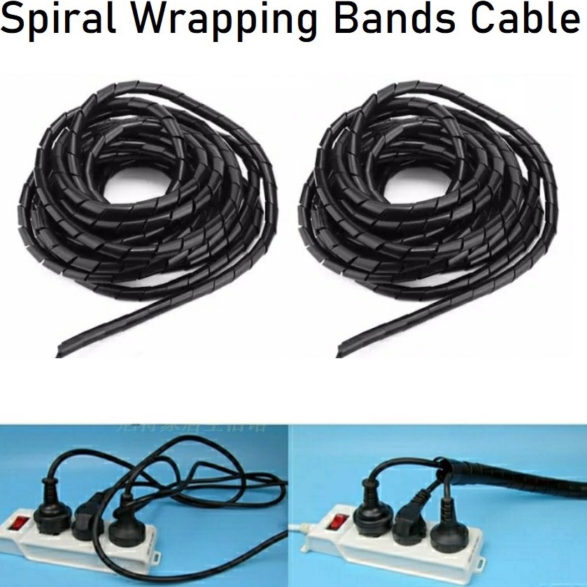 Lcn Kabel Duct Spiral Pembungkus Pelindung Wrapping Wrap Bands Rapi Lilit l Kemasan Baru