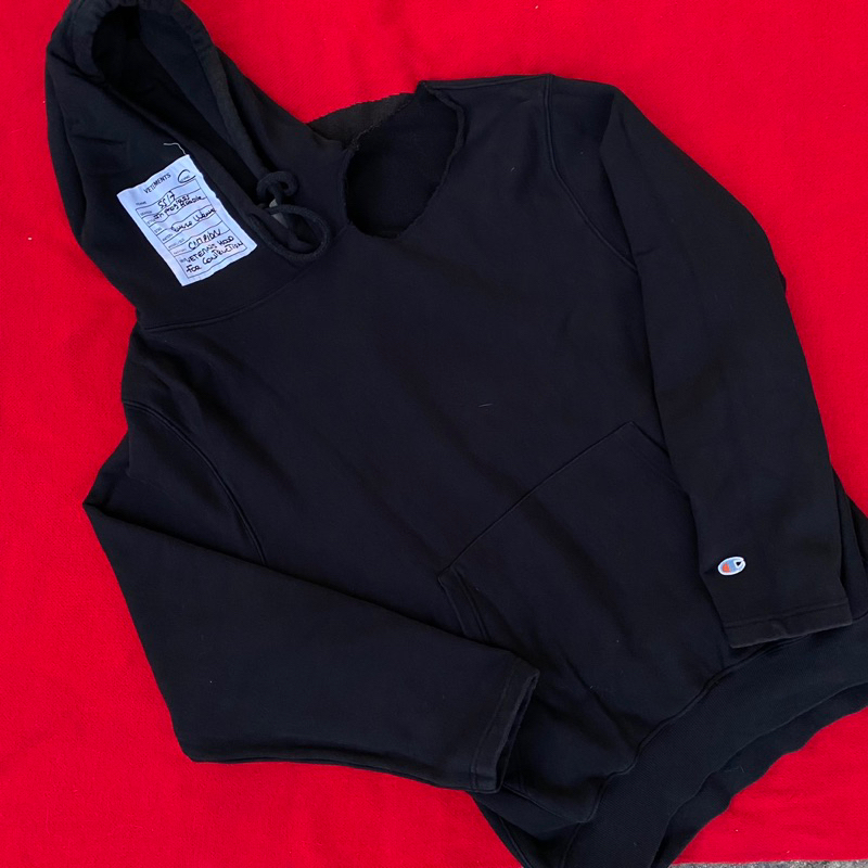 Vetements X Champion hoodie black Secondkurnia