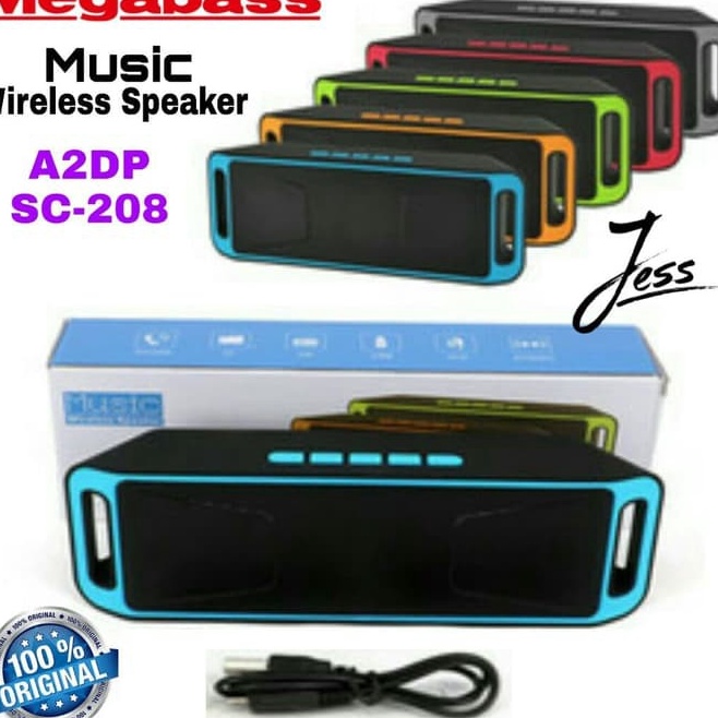 Harga Murah Speaker Bluetooth Stereo Music MEGABASS Wireless Stereo A2DP  SC28 h Premium