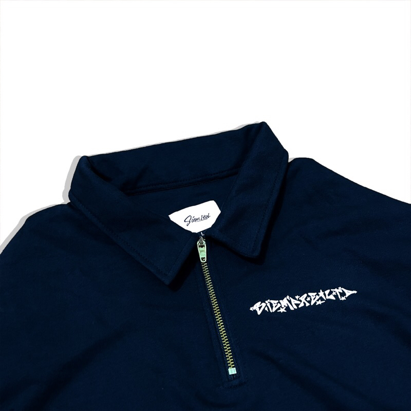 Siempre Half Zip Boxy Oversize Black // Sweater Crewneck Hitam JMB 24.04.0015