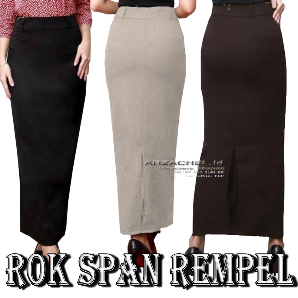 Bagus Dipakai Rok Kerja Wanita Panjang Model Rempel Belakang  Rok Formal Kantor  Rok Span Hitam Panj