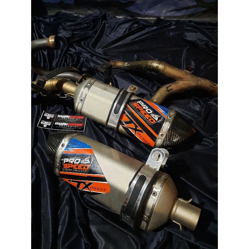 KNALPOT PROSPEED TX SERIES COPOTAN CRF 250 RALLY DOUBLE MUFFLER