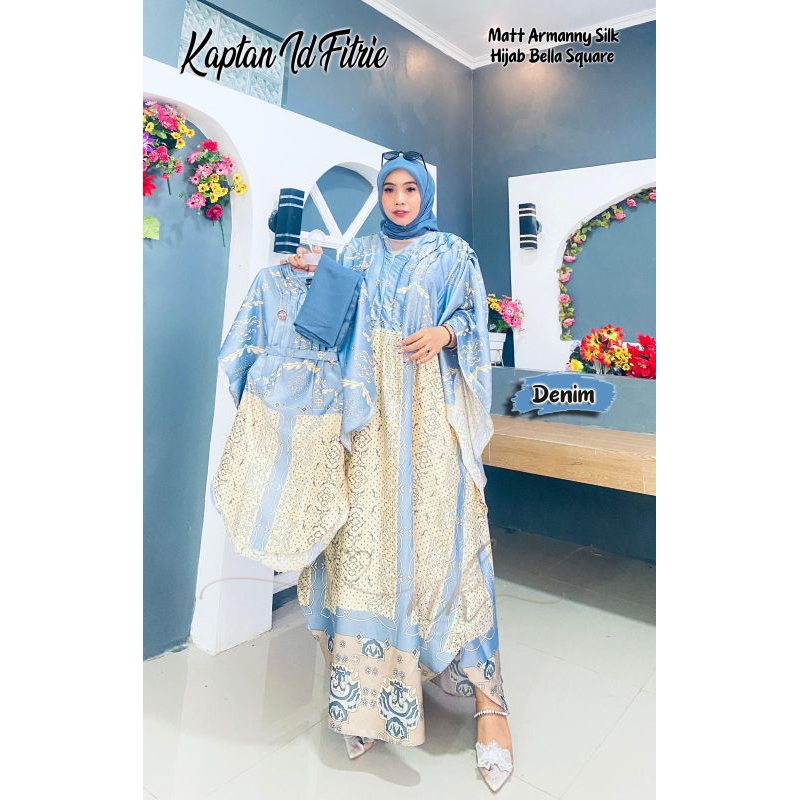 Kaftan Id Fitri Set Hijab Couple Ibu dan Anak ORI NK Nazwa
