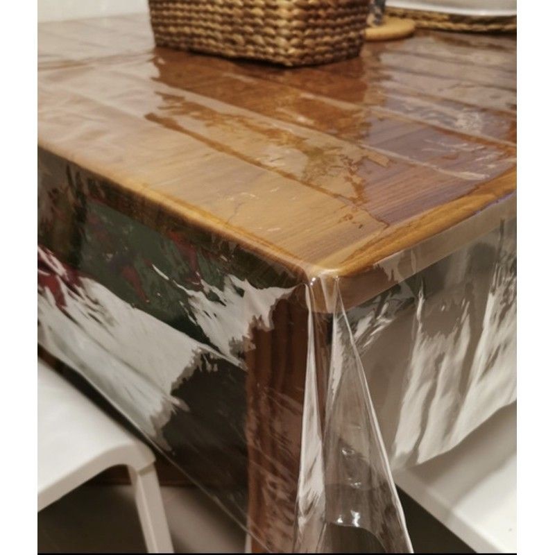 PLASTIK BENING /PLASTIK MIKA/ TAPLAK MEJA MAKAN BENING METERAN/ SAMPUL BENING /ALAS MEJA BENING