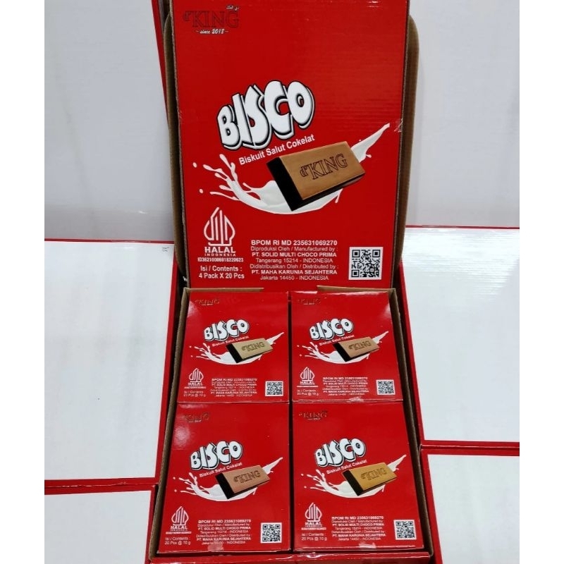 

Cokelat Compound Hitam Manis Isi Kacang Mede Cocolate D King BISCO 1 Dus Termurah