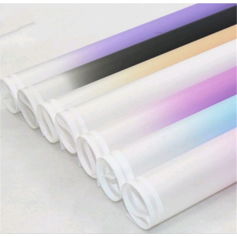 

Gradient doubell list white cellophane