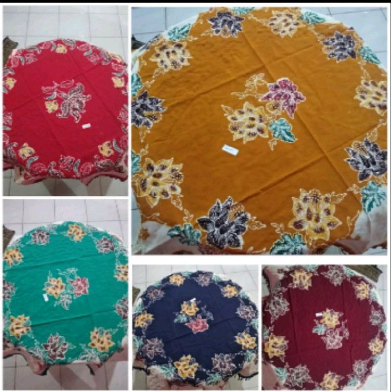 Taplak batik meja tamu bulat