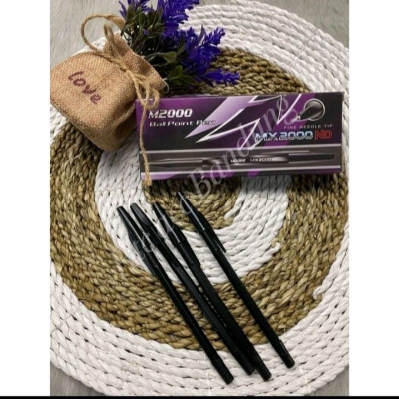 

1 box isi 12 pcs pulpen MX2000 ND tinta hitam bolpoin