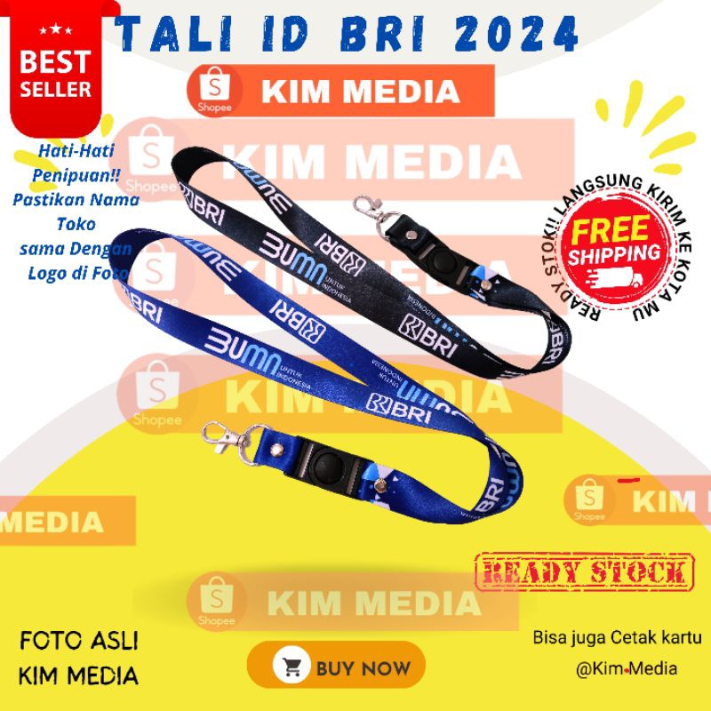 

( READY) Tali IDcard BRI Logo Baru BUMN / Lanyard idcard BRI BUMN NEW 2024 / Tali Gantungan BRI murah Grosir bisa Ecer