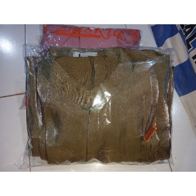 gamis shimmer warna army