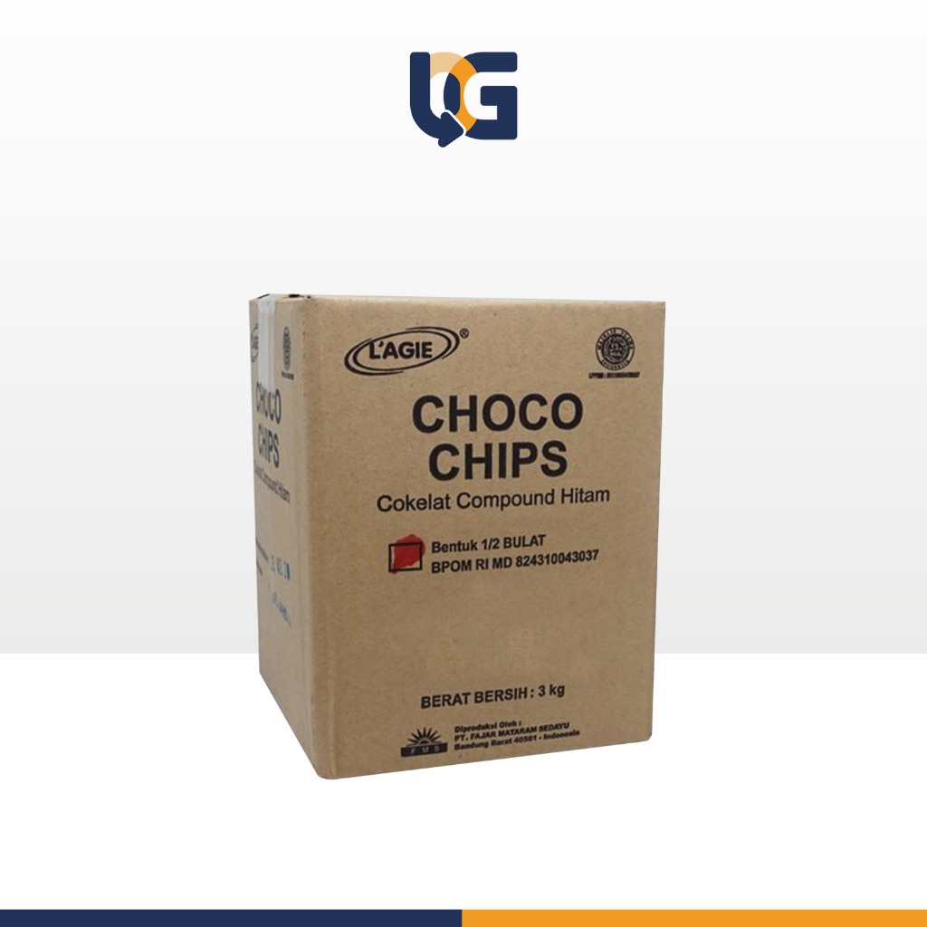 

1 Dus Choco Chip L'agie untuk Baking Ukuran 3kg
