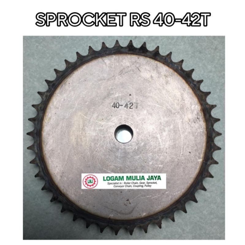 ROLLER CHAIN SPROCKET RS 40 SINGLE GIGI 42T SPROCKET RS 40X42T GEAR GIR RS 40-42T RS 40X42 T RS 40-1