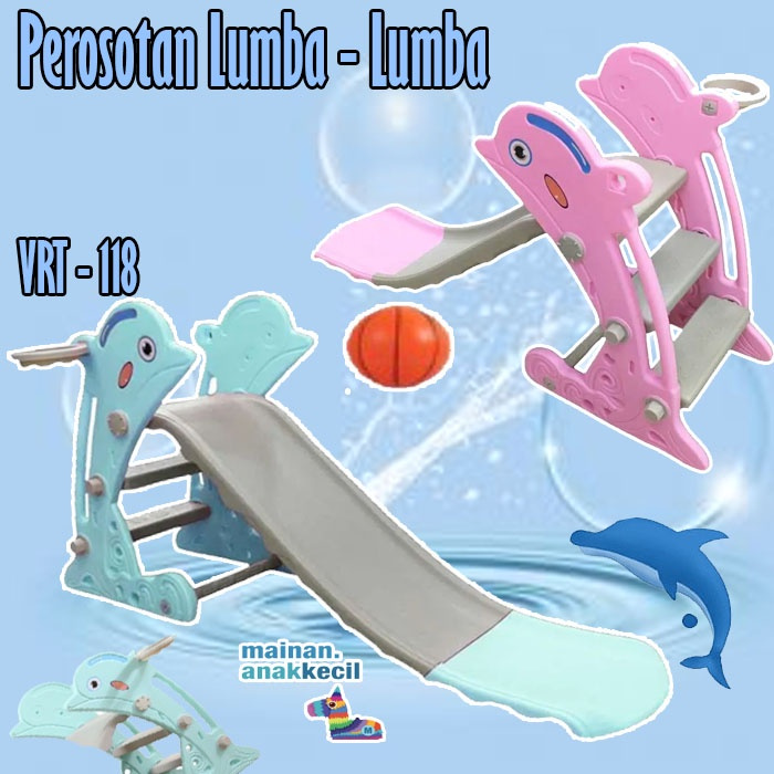 Mainan Anak Outdoor Perosotan Anak Prosotan Lumba lumba Dolphin Slide VRT 118