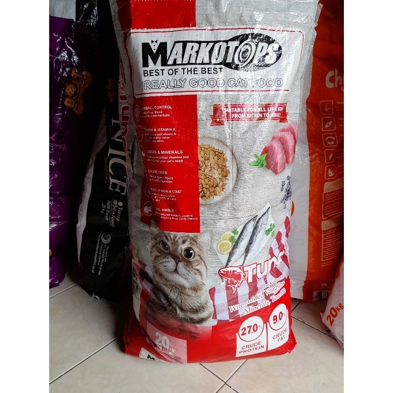 MAKANAN KUCING || MARKOTOPS 1 KARUNG (20KG) || TERMURAH